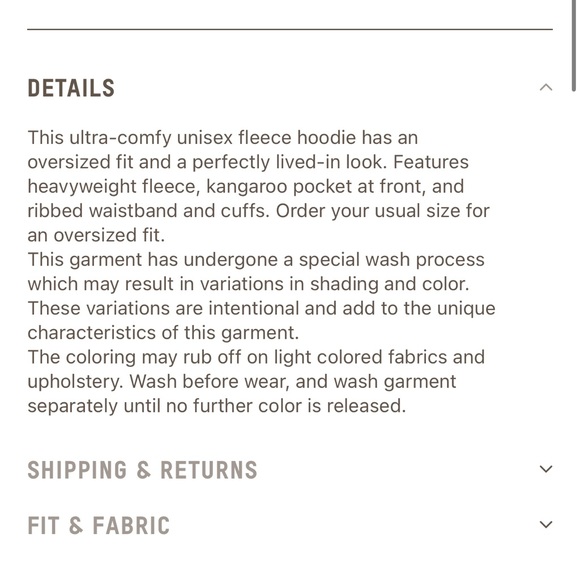 SKIMS BOYFRIEND FLEECE HOODIE - DESERT - SIZE SMALL - Picture 4 of 5